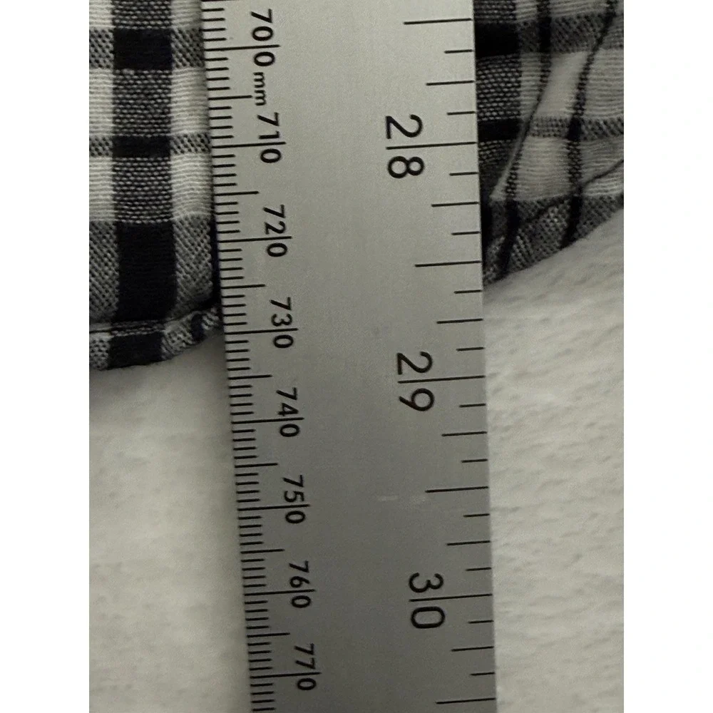 Polo Ralph Lauren Long Sleeve Button Down Flannel Black/White Plaid Shirt Small